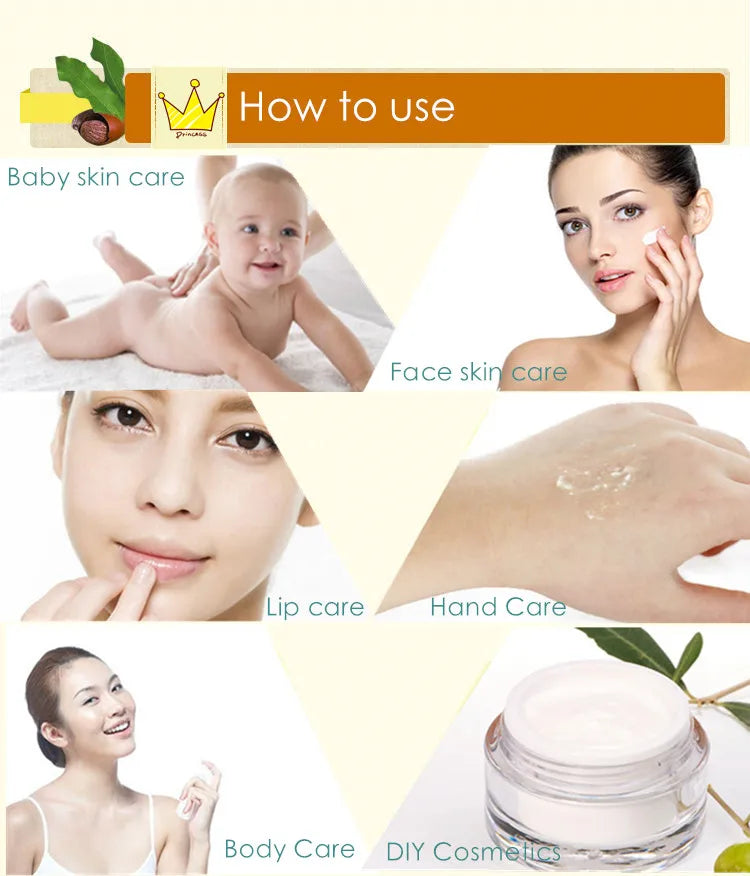 Dimollaure Unrefined Organic Shea Butter Oil 100g Moisturizing Nourishing Body Oil Cosmetics Raw