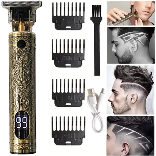 New๏ผT9 Electric Hair Trimmer/Accessories | USB Professional Shaver | 0mm Bald Fade Cutting Machine Portable for Men Home Haircut