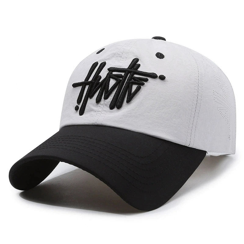 Streetwear Quick-Drying Three-Dimensional Letter Embroidery Baseball Cap for Women Soft-Top Trendy Brand Baseball Cap for Men