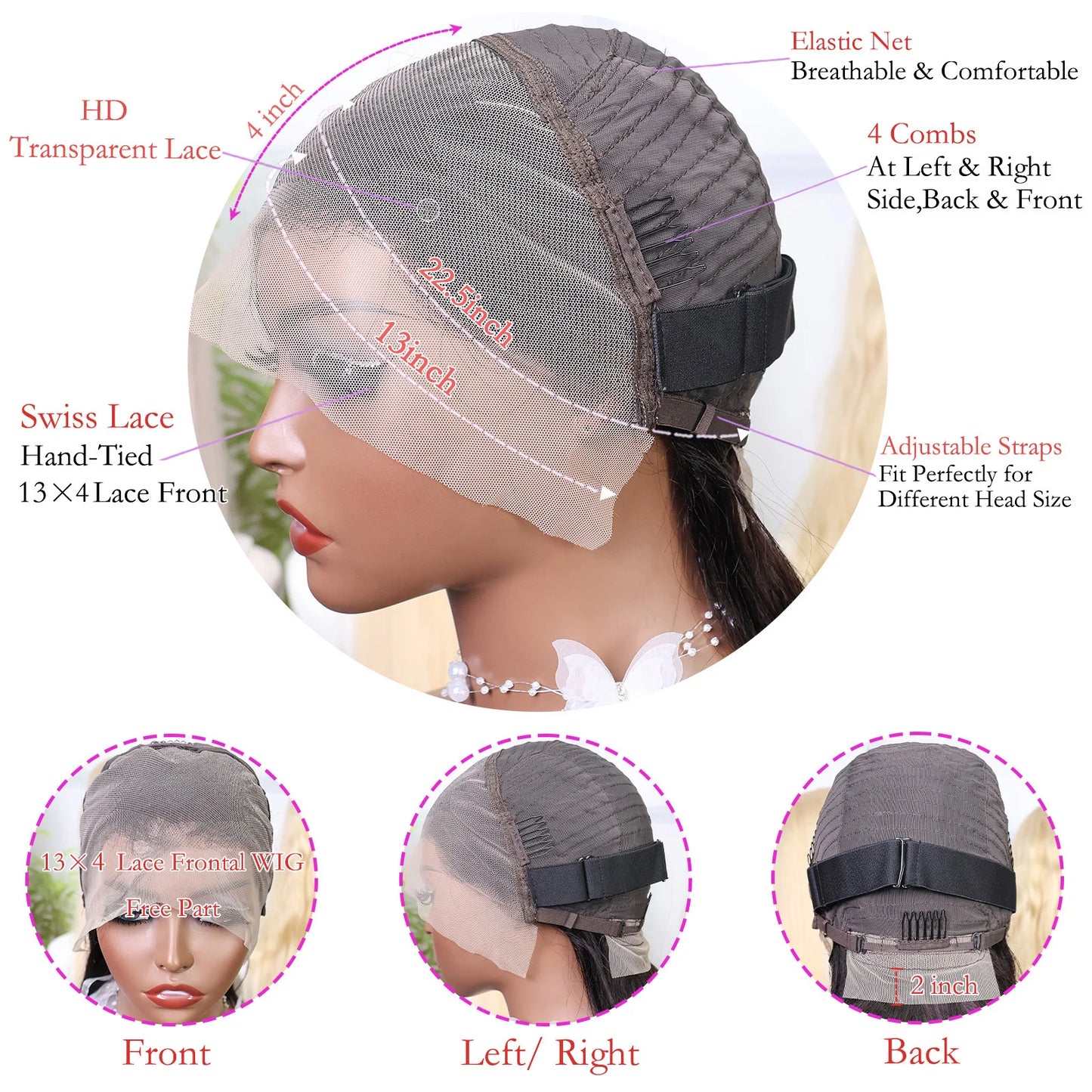 200% Density Short Bob Wigs Highlight Straight Lace Front Wigs Blonde 13x4 Transparent Lace Front Wig 100% Human Hair 427#16Inc