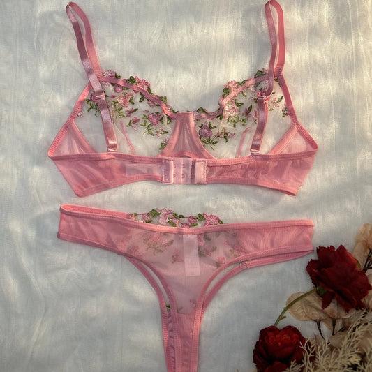 Fairy Embroidery Bra & Brief Set