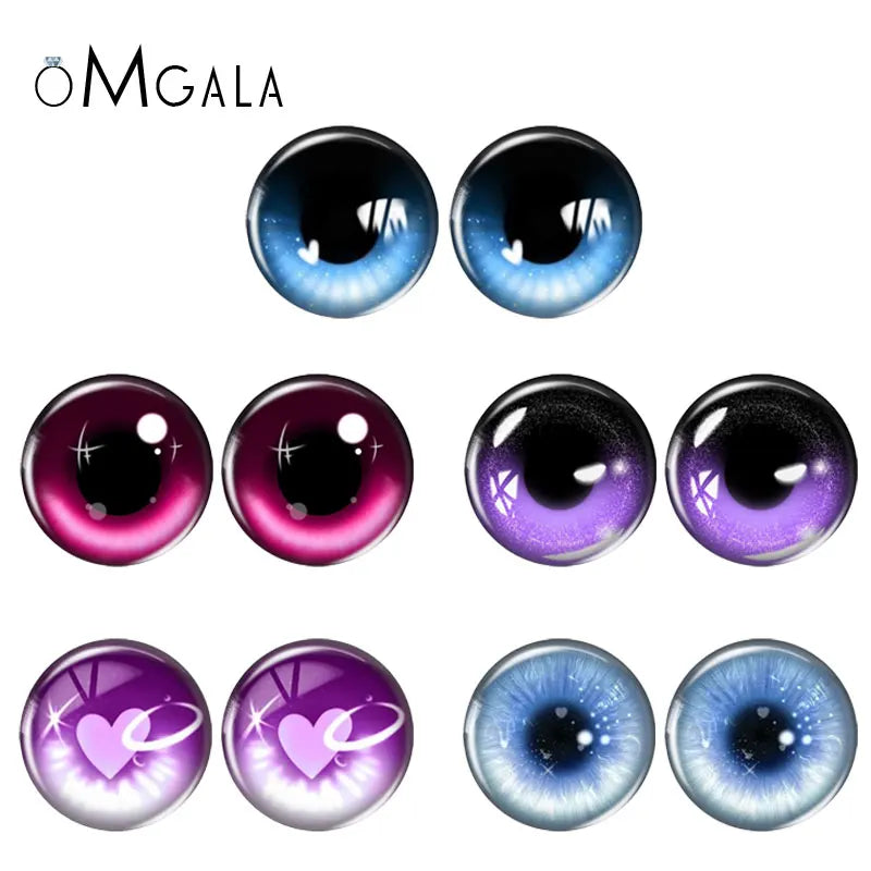 5 Pairs/lot 14mm Eyes Chips Suitable for Bly the Doll Super Thin Pupil Glass Cabochons DIY Accessories Bulk Items
