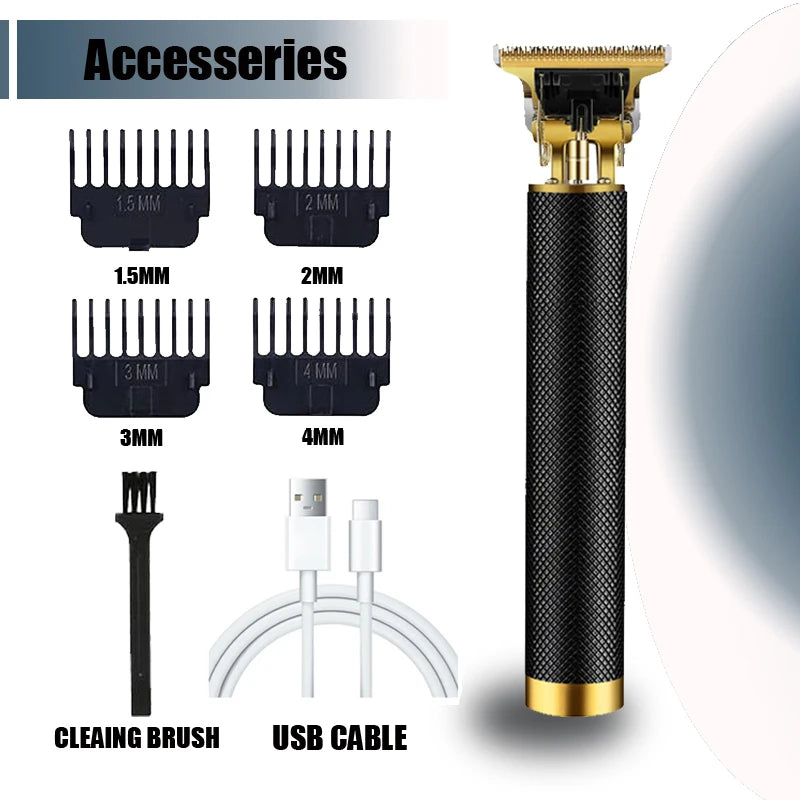 New!T9 Electric Hair Trimmer/Accessories | USB Professional Shaver | 0mm Bald Fade Cutting Machine Portable for Men Home Haircut