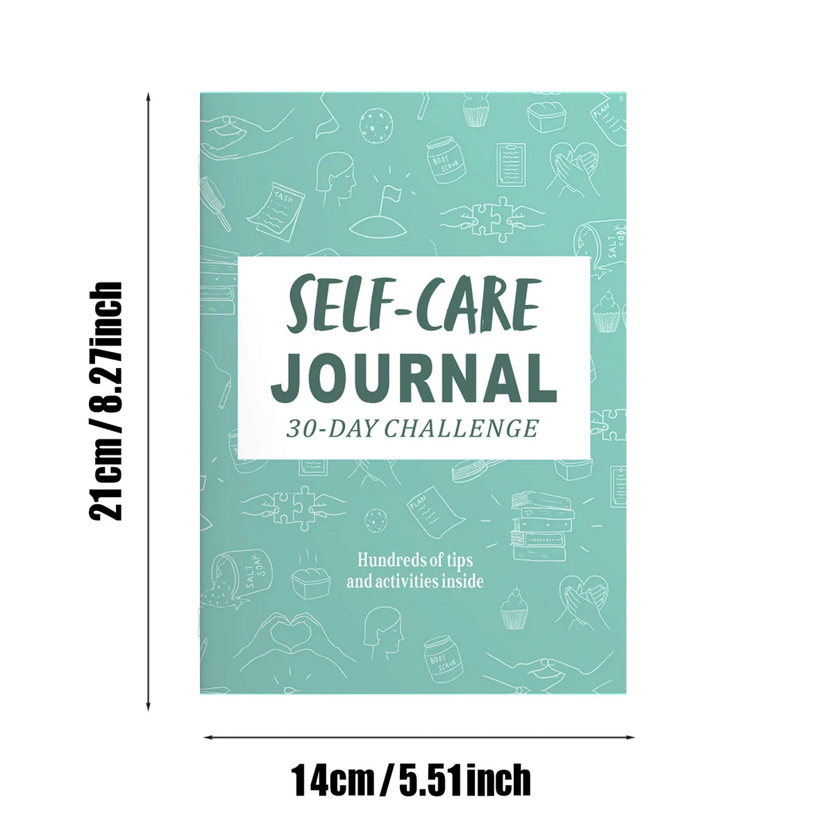 Thick Woodfree Paper Self Care Journal, 30 Day Guided Challenge Diary With Daily Prompts, Personal Growth Habit Tracker