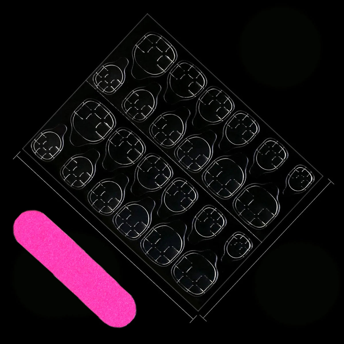 24PCS Solid Color Square Fake Toenail Matte Pressed Toenail Short Acrylic Fake Nail Artificial All Inclusive Toenail Pink