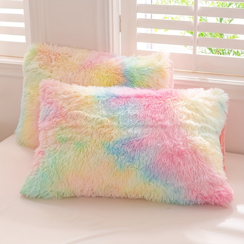 [Tie Dye Duvet Set] 3pcs Y2K Tie Dye Plush Duvet Cover Set - Soft & Warm Bedding Set - 1 Duvet Cover + 2 Pillowcase