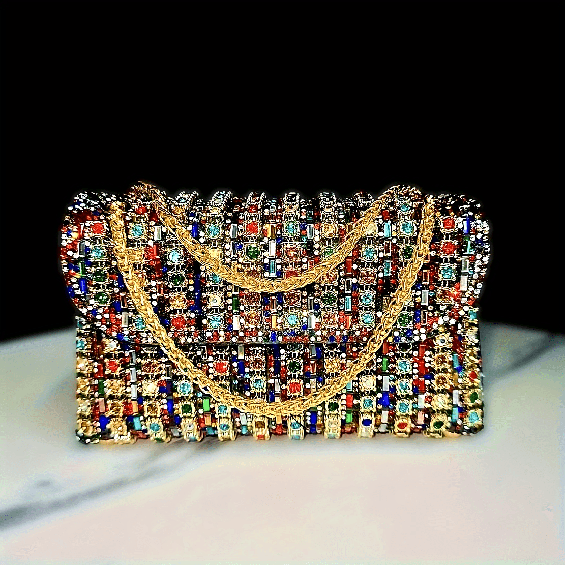 Glamorous Rhinestone Decorated Evening Bag, Elegant Solid Color Purses Shoulder Bags for Party for Halloween, Fashion Crossbody Bags for Women for Party, Trendy All-match& Exquisite Bag for Gift, Fall Outfits, Fall Freshness