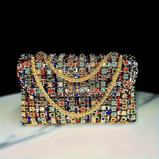 Glamorous Rhinestone Decorated Evening Bag, Elegant Solid Color Purses Shoulder Bags for Party for Halloween, Fashion Crossbody Bags for Women for Party, Trendy All-match& Exquisite Bag for Gift, Fall Outfits, Fall Freshness