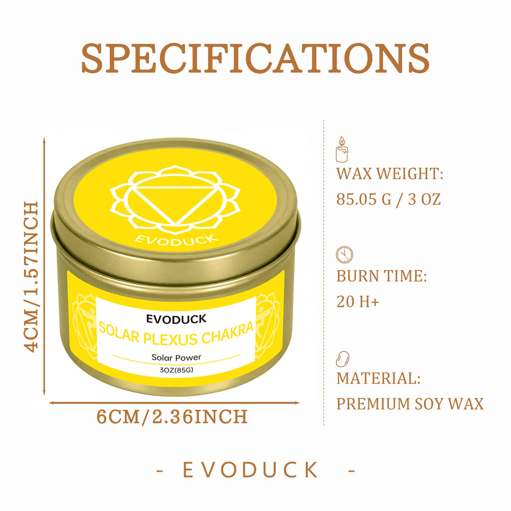 Rosemary Solar Plexus Chakra Candle, Meditation Aromatherapy Candle for Confidence Focus Relaxation Yoga Decor Home Decor Gift