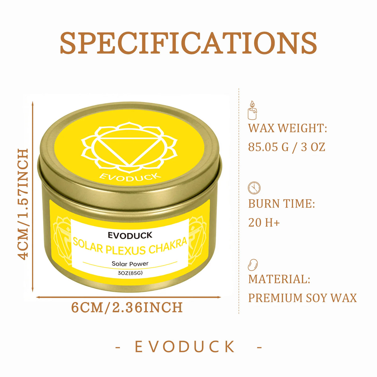 Rosemary Solar Plexus Chakra Candle, Meditation Aromatherapy Candle for Confidence Focus Relaxation Yoga Decor Home Decor Gift