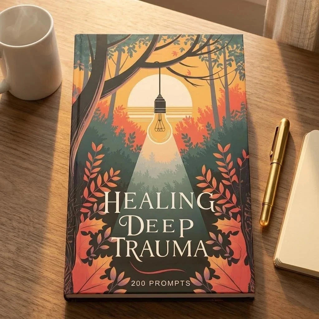 1Pcs Trauma Healing Journal, 200 Therapeutic Writing Prompts for Emotional Recovery & Self-Reflection, Mental Health Workbook for Inner Healing & Growth