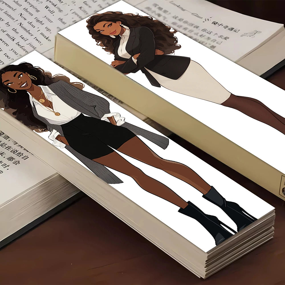 32pcs, Black Women Bookmarks, Christmas, Halloween, suitable for teachers, readers, and book lovers, birthday gifts.