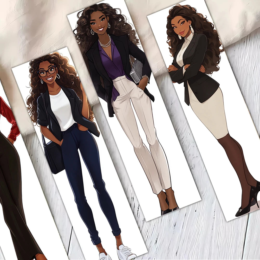 32pcs, Black Women Bookmarks, Christmas, Halloween, suitable for teachers, readers, and book lovers, birthday gifts.