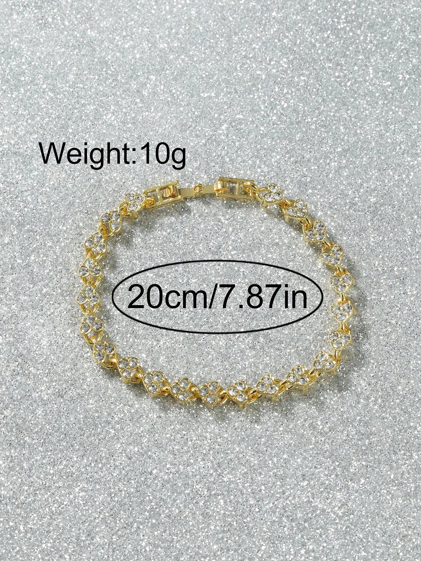 Luxury Roman Crystal Geometric Chain Bracelets for Women Trendy Full Rhinestone Charm Bangles Jewelry