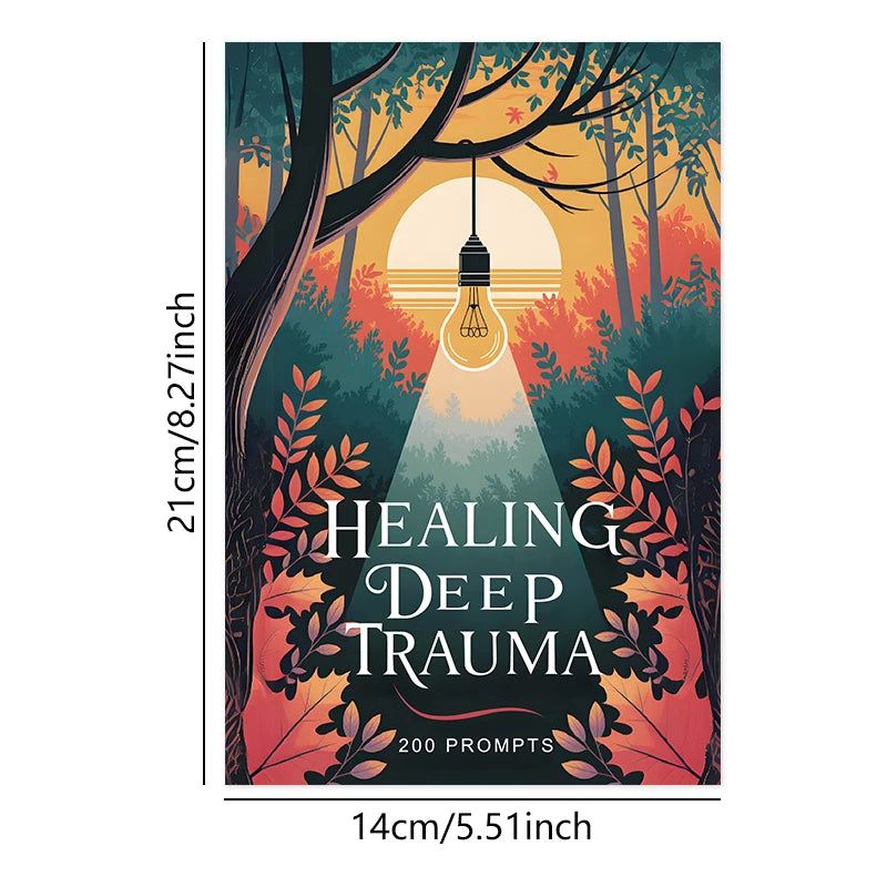 1Pcs Trauma Healing Journal, 200 Therapeutic Writing Prompts for Emotional Recovery & Self-Reflection, Mental Health Workbook for Inner Healing & Growth