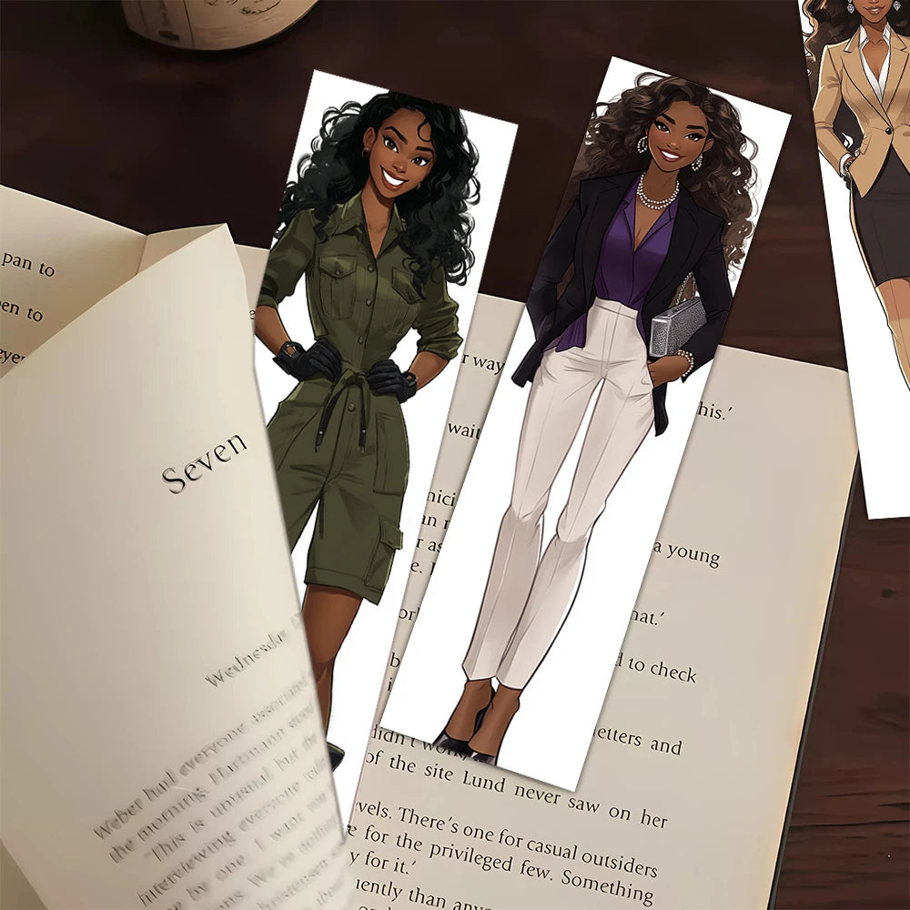 32pcs, Black Women Bookmarks, Christmas, Halloween, suitable for teachers, readers, and book lovers, birthday gifts.