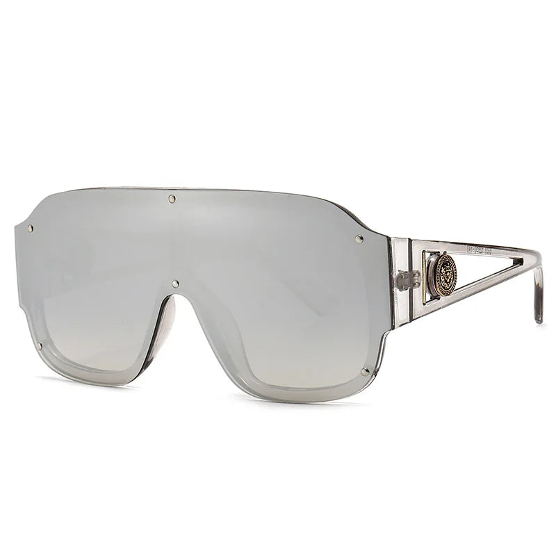 2022 Fashion Luxury Designer Oversized Square Sunglasses Men Women Vintage Big Frame Sun Glasses Mirror Rivet Shades UV400