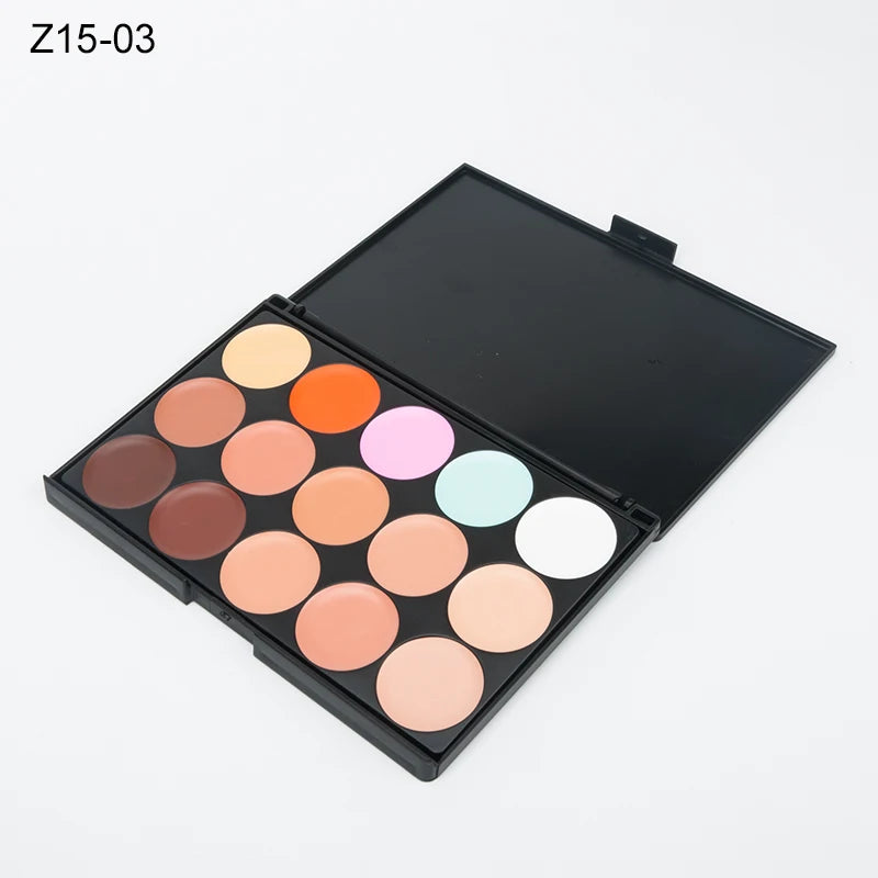 15-Color Concealer & Contour Palette — Professional Camouflage Cream Foundation