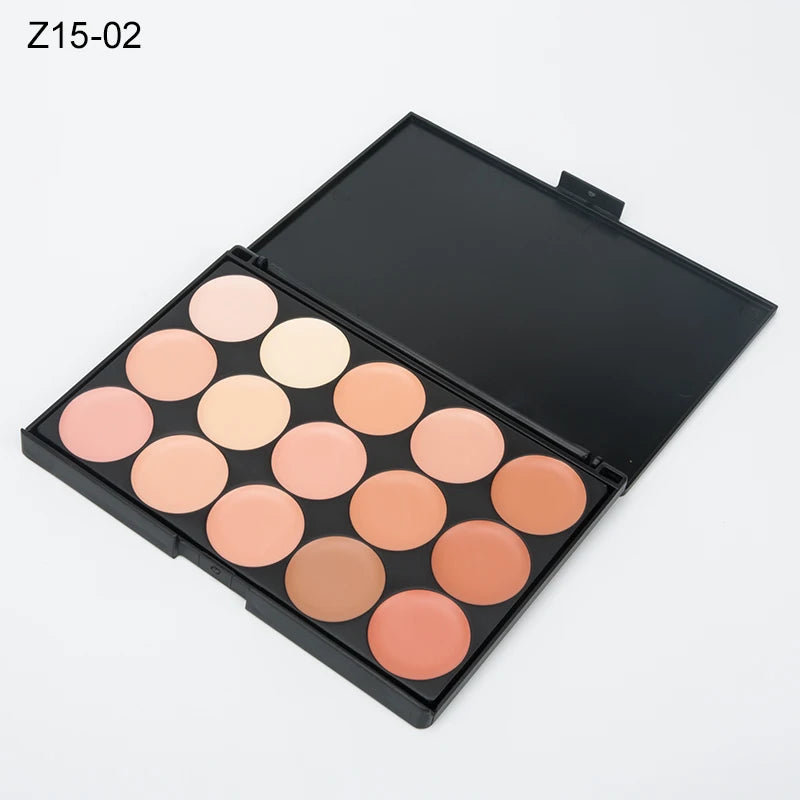15-Color Concealer & Contour Palette — Professional Camouflage Cream Foundation
