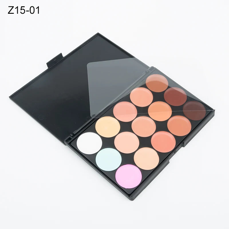 15-Color Concealer & Contour Palette — Professional Camouflage Cream Foundation
