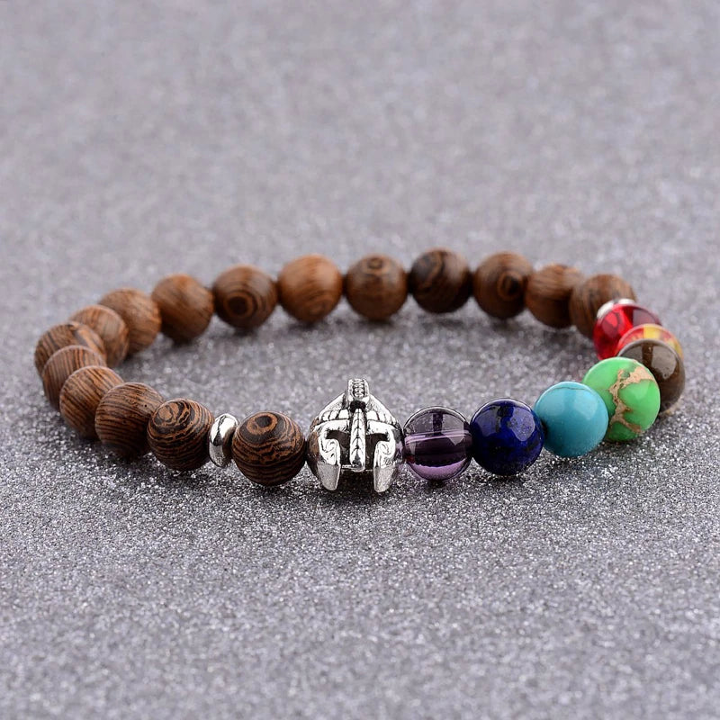2020 Mens Natural Wooden&Buddha Beaded Bracelet 7 Chakra Yoga Meditation Bracelet Colorful Bracelets For Women ABJ002