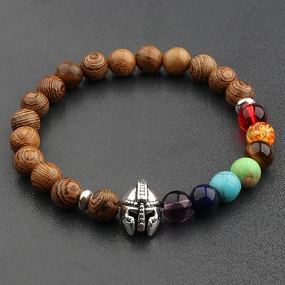 2020 Mens Natural Wooden&Buddha Beaded Bracelet 7 Chakra Yoga Meditation Bracelet Colorful Bracelets For Women ABJ002