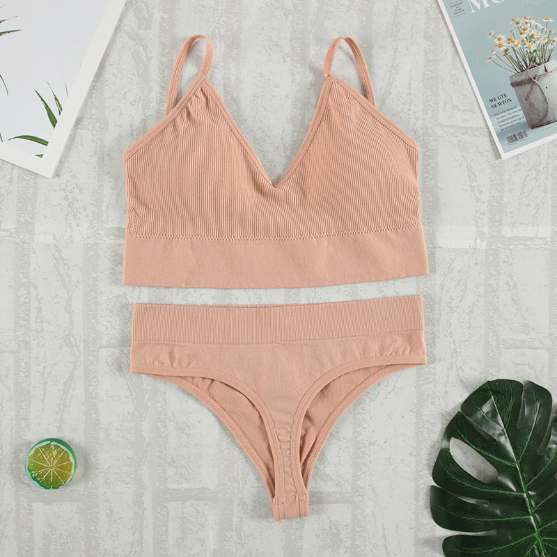 Seamless Bralette & G-String Set