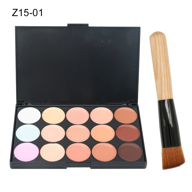 15-Color Concealer & Contour Palette — Professional Camouflage Cream Foundation