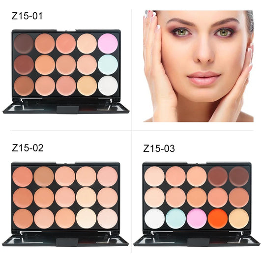 15-Color Concealer & Contour Palette — Professional Camouflage Cream Foundation