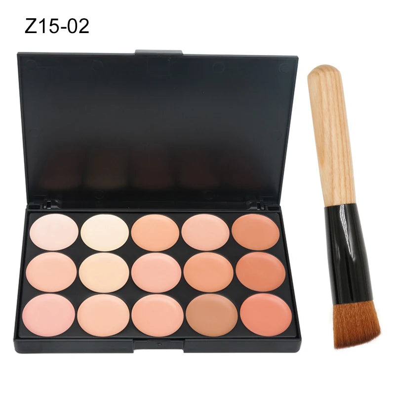 15-Color Concealer & Contour Palette — Professional Camouflage Cream Foundation