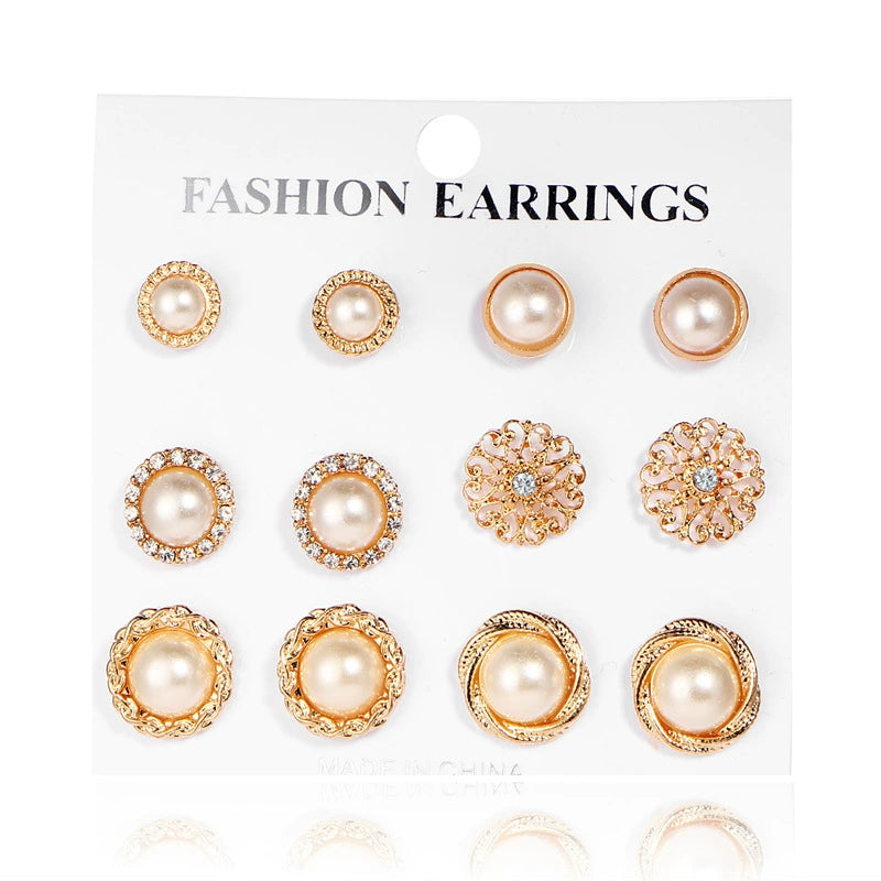 Flower Stud Earrings Opal Suit Water Drop