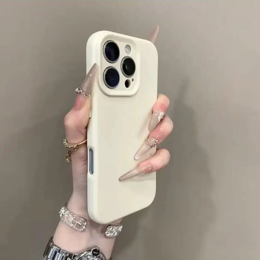 Luxury Soft Silicone Candy Phone Case For iPhone 11 12 13 14 15 16 Pro Max Plus Shockproof Bumper Matte Back Cases Cover