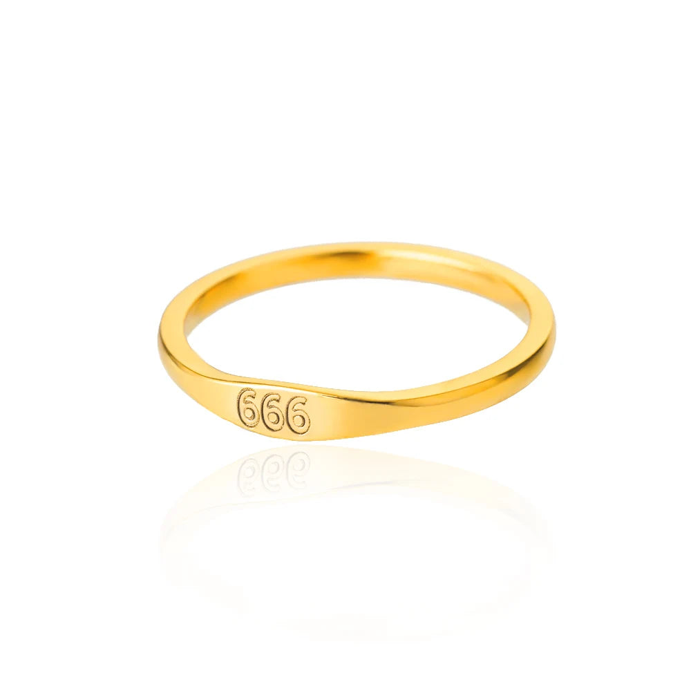 11:11 Angel Number Rings for Women Gold Plated Lucky Stainless Steel Ring Vintage Wedding Aesthetic Jewerly Gift anillos mujer
