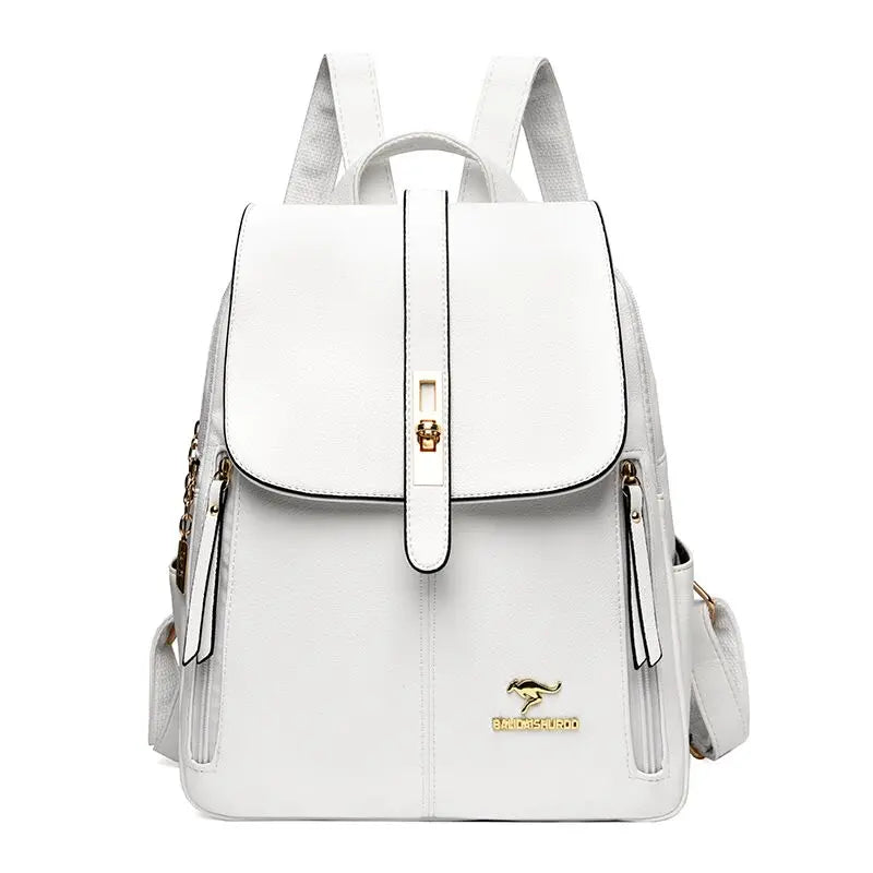 Vintage Leather Luxury Backpack for Women