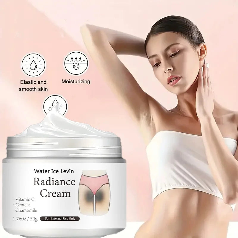 50g of Radiance Cream - Contains Vitamin C, for Private Areas, Underarms, Joints, Improves the Appearance of Melanin, and Illuminates the Skin Inside the Buttocks and Thighs