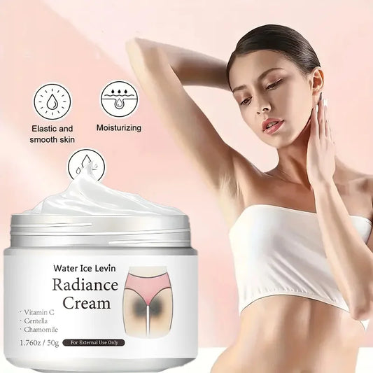 50g of Radiance Cream - Contains Vitamin C, for Private Areas, Underarms, Joints, Improves the Appearance of Melanin, and Illuminates the Skin Inside the Buttocks and Thighs