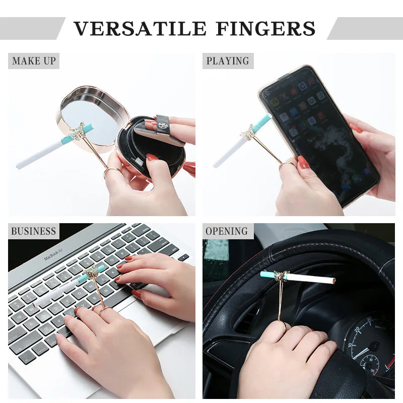 Butterfly Cigarette Holder Ring Rack Finger Clip Smoking Cigarette Clip Rack Hand Ring Cigarette Ring Holder Rack Clip