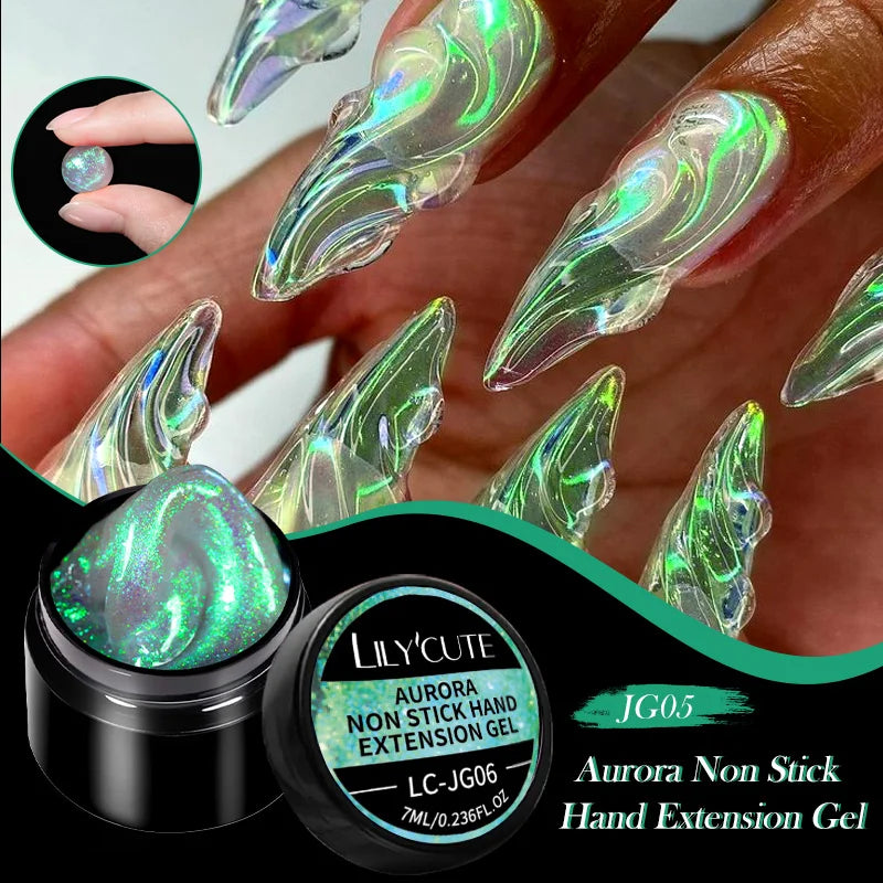LILYCUTE 15ML Quick Extension Gel Nail Polish Nude Milk White Color Finger Prolong Acrylic Crystal Construction Hard Gel Varnish