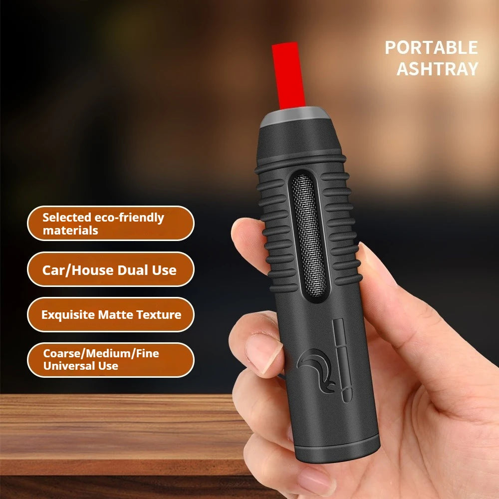 Portable Car Ashtray, No-Fall Ash Control Tool for Vehicles, Lazy Person's Smoking Accessory, Spill-Proof & Easy Clean Design