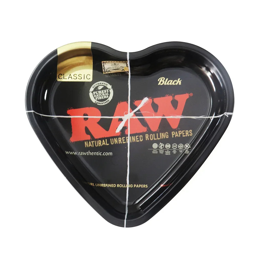 Love-Shaped Cigarette Tray Tobacco Metal Rolling Tray 16.5x18CM Plate Cmoking Smoking Accessories Storage Tray