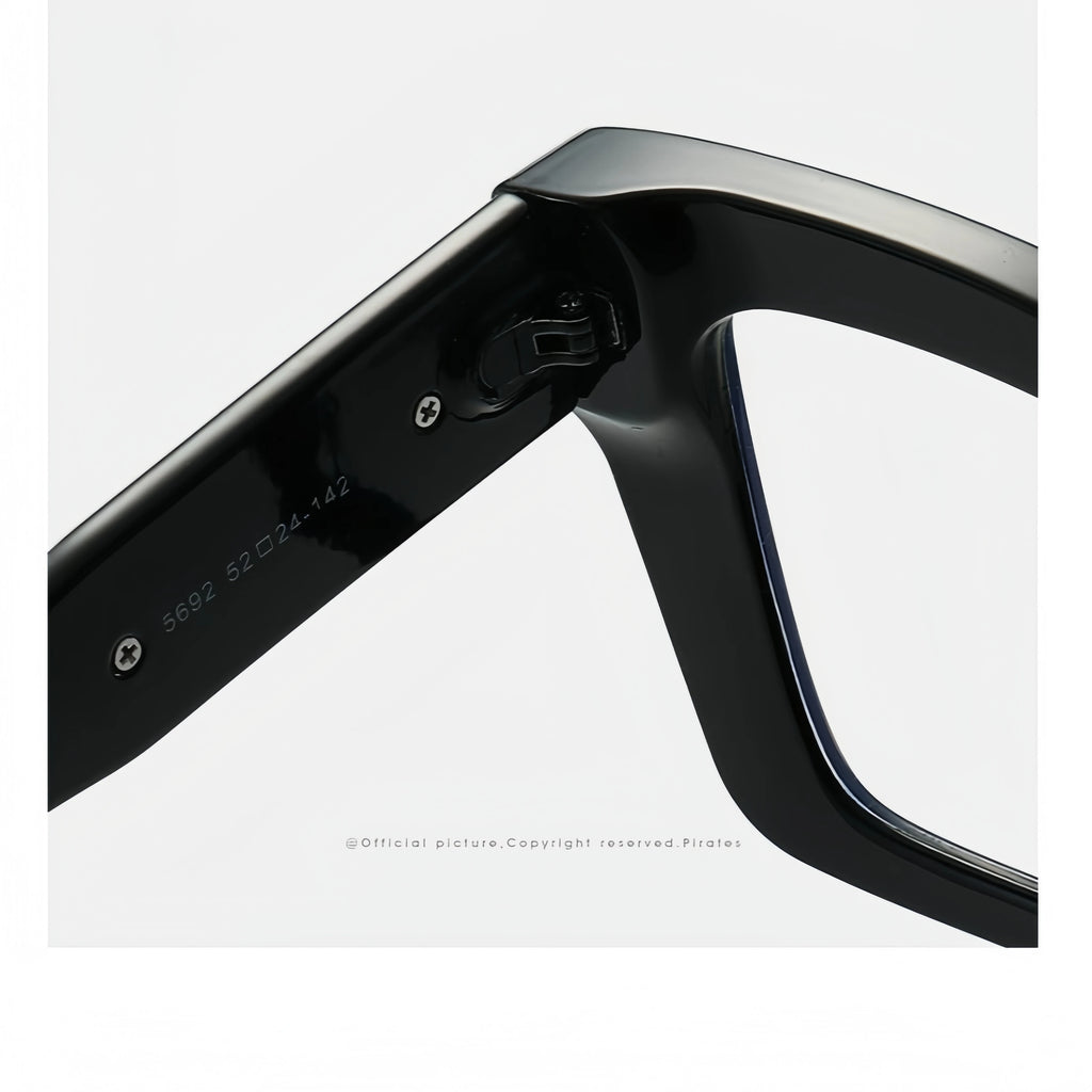 Fashionable and Simple Large-Frame, Thick-Legged Glasses with Personalized Decoration for Women and Anti-Blue Light Glasses