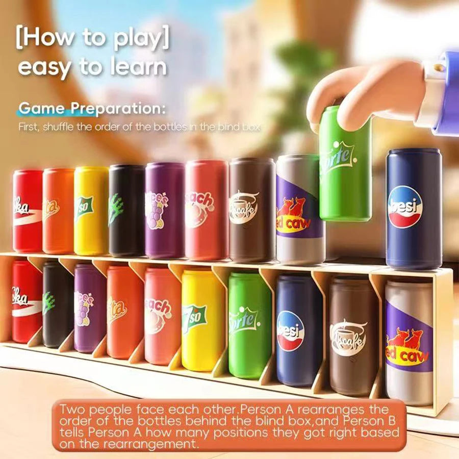20pc Bottle Guessing Beverage Match Memory Exercise Logical Thinking Reasoning Board Game Beneficial Intelligence Toy Party Game