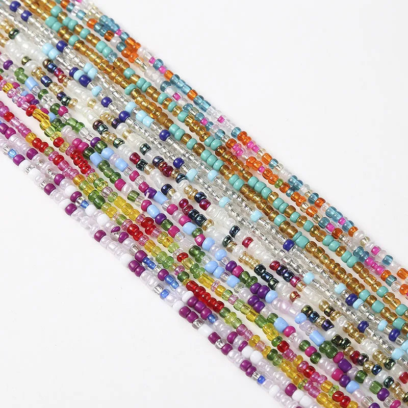 70/80/90/110 CM Bohemian Waist Beads Chain for Women Colorful African Belly Beads Sexy Body Chains Boho Bikini Belly Jewelry New