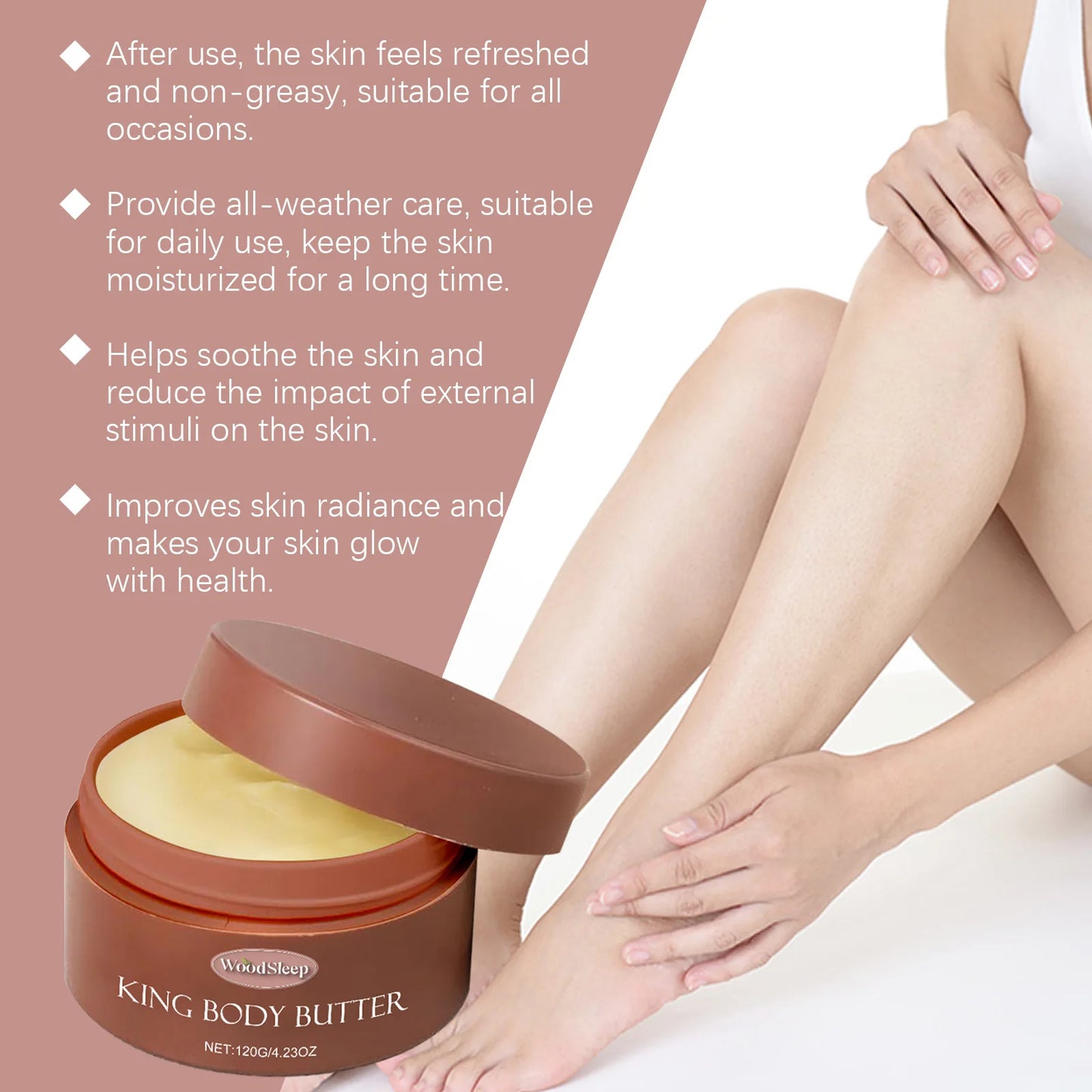 Woodsleep Cologne Scented Body Cream Tighten Skin Barrier Repair Care Deep Hydration Shea Butter Moisturizing Body Cream 120g