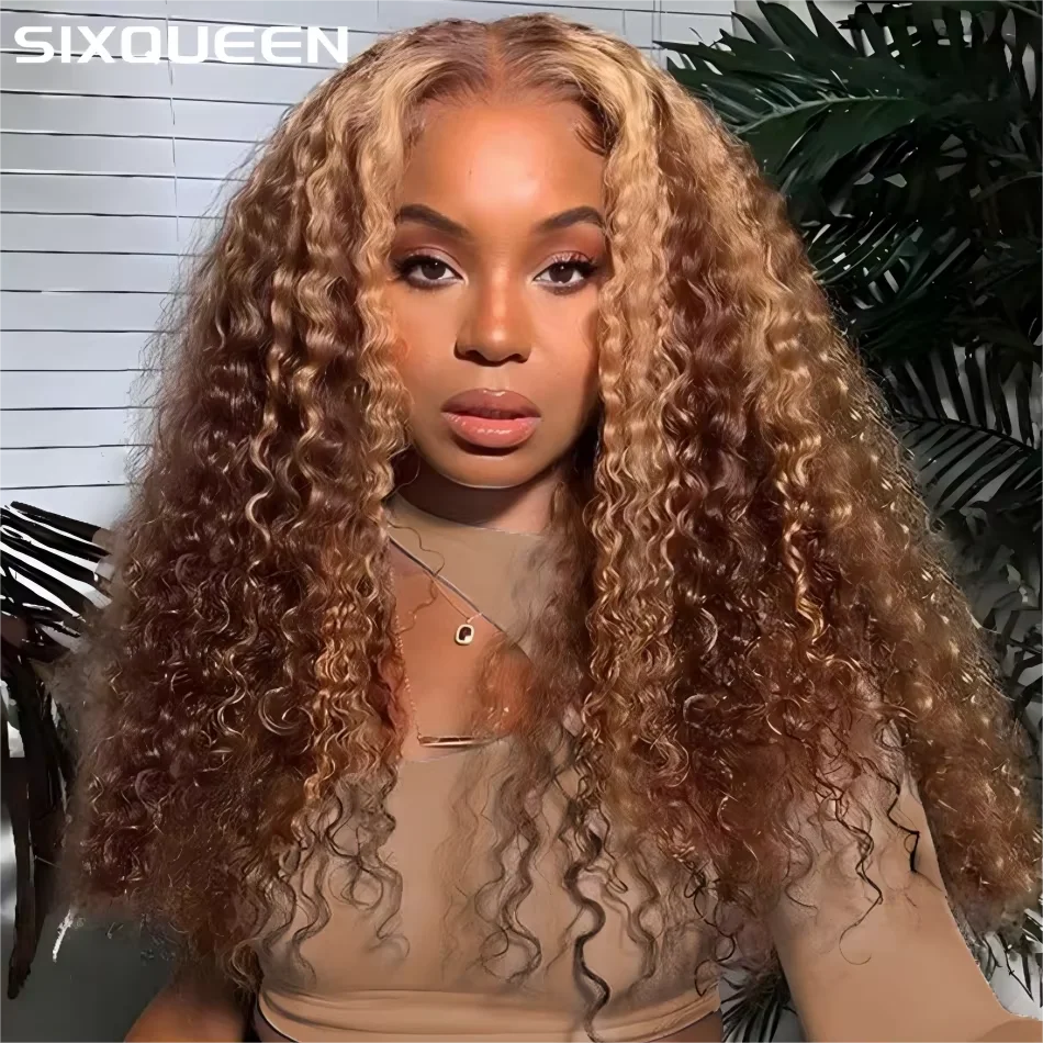 250% Density 4/27 Highlight Bob Wig Human Hair Glueless Deep Wave Frontal Wig 5X5 HD Lace Closure Wig Human Hair Short Bob Wig