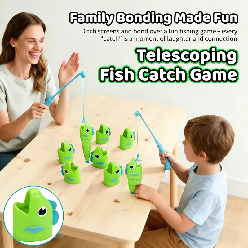 Fishing Battle Board Game Kid Fish Body Stretchable Long Short Competition Fun Family Party Interaction Social Table CreativeToy