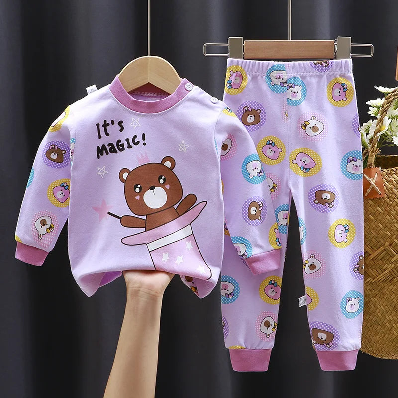 Kids Clothes Children Sets Children's Clothing Boys Girls Cotton Autumn Winter Clothing Pants Sleepwear Underwear
