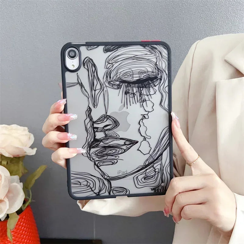 Fashionable Leopard Matte Clear Case for IPad Air 6 2024 10 9 8 7 6 5 th Pro 11 2 3 4 Generation Mini 4 5 6 Pro 11 13 Hard Cover