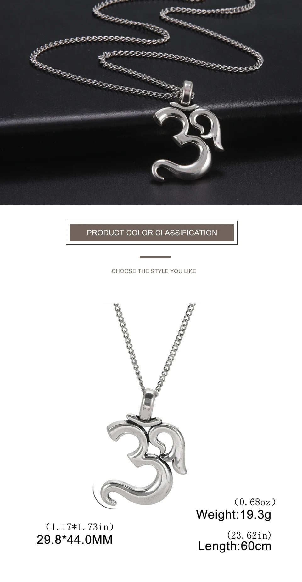 My Shape OM Hindu Yoga Necklaces AUM Ohm Buddhist Hinduism Yoga India Pendants Amulet Lucky Gift Fashion Jewelry for Women Men
