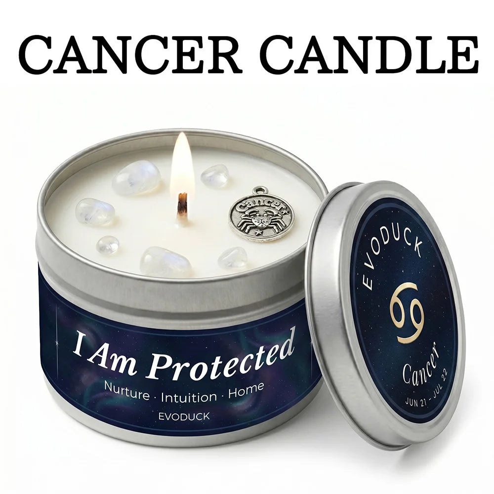 Gemini Constellation Scented Candle, Lemon Basil, Astrology Aromatherapy Candle in Tin, Home Fragrance Decor Birthday Gift, 3oz